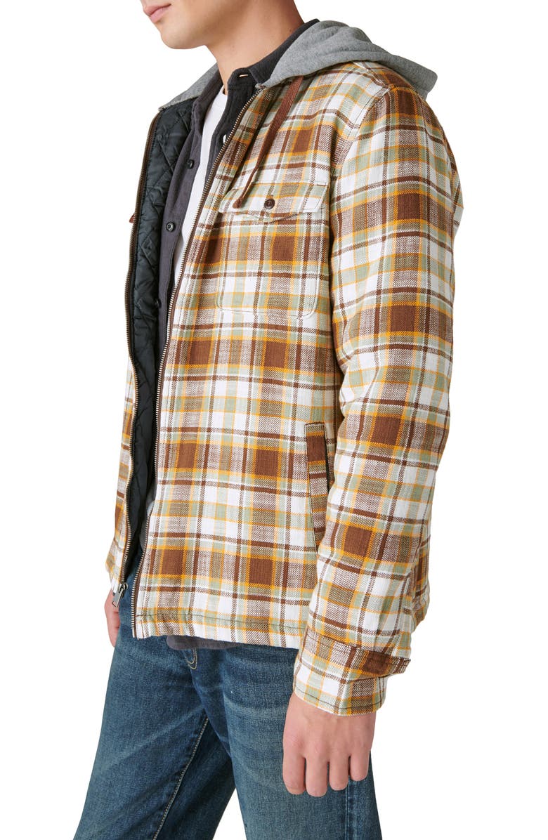 Lucky Brand Hooded Fleece Workwear Jacket, Alternate, color, 