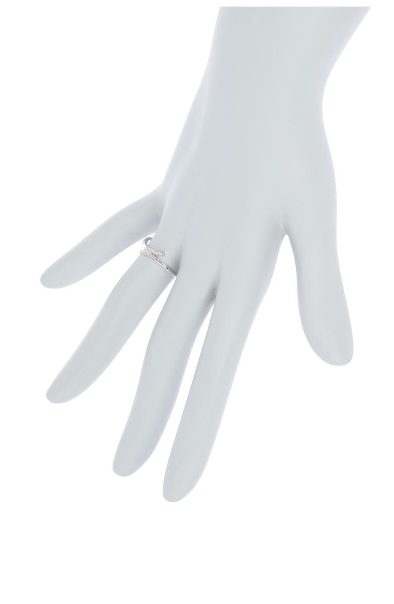 Carrière Jewelry Sterling Silver Diamond Bypass Band Ring - Size 6.5, Alternate, color, 