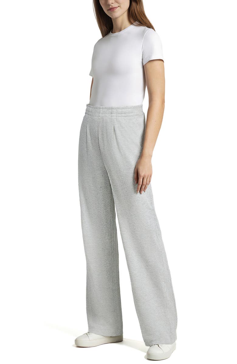 Three Dots Brushed Ribbed Pants, Alternate, color, Heather Grey