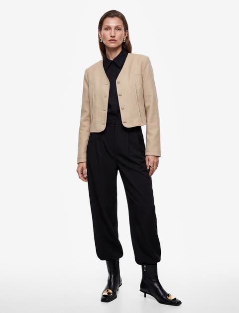 High Rise Tailored Harem Pants