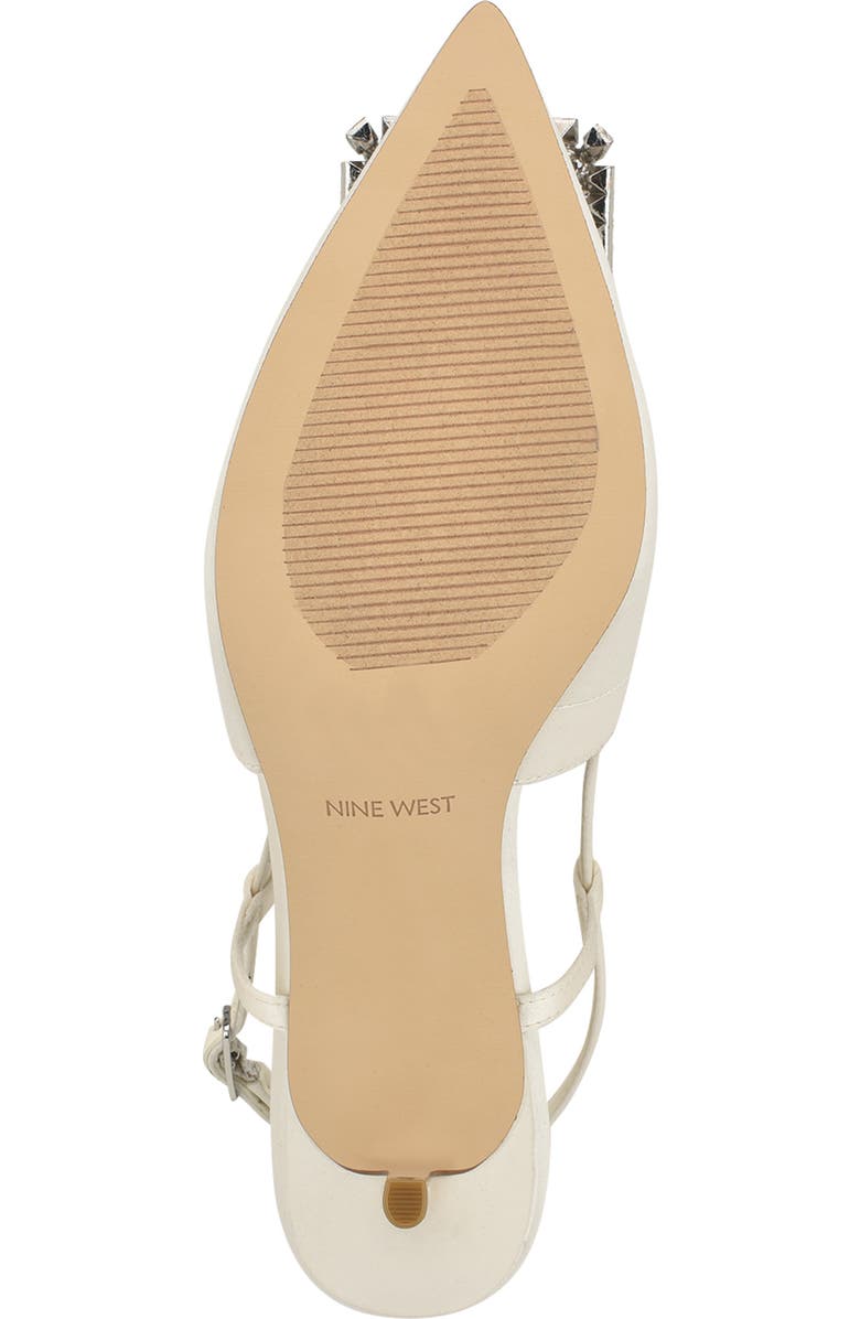 Nine West Aimey Bridal Slingback Pointed Toe Pump, Alternate, color,