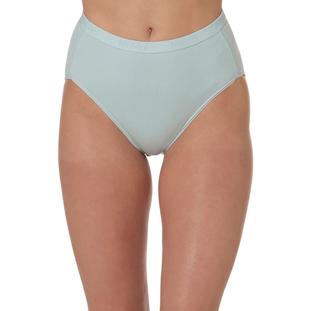 Memoi Seamless Rib 3-pack Briefs In Blue
