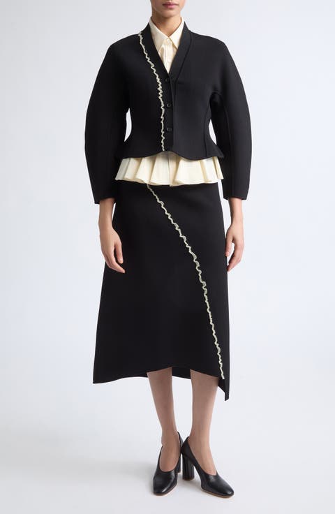Henry Asymmetric Ruffle Cardigan