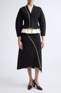 ASHLYN Henry Asymmetric Ruffle Cardigan