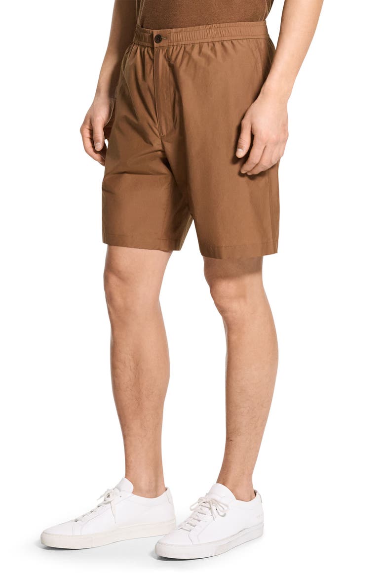 Elastic Waist Shorts, Alternate, color, DEEP TOBACCO
