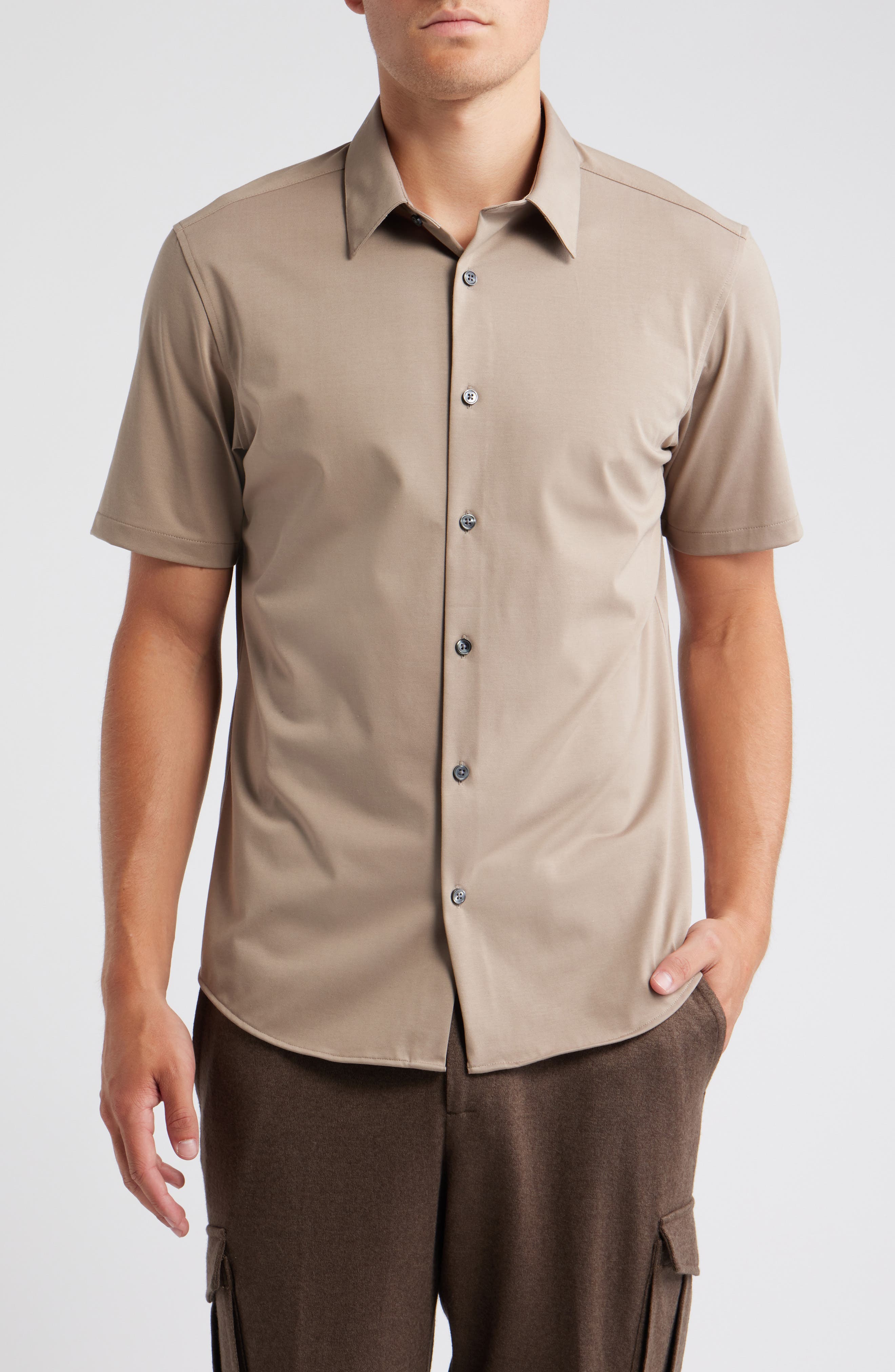 Theory Irving Short Sleeve Button-Up Shirt