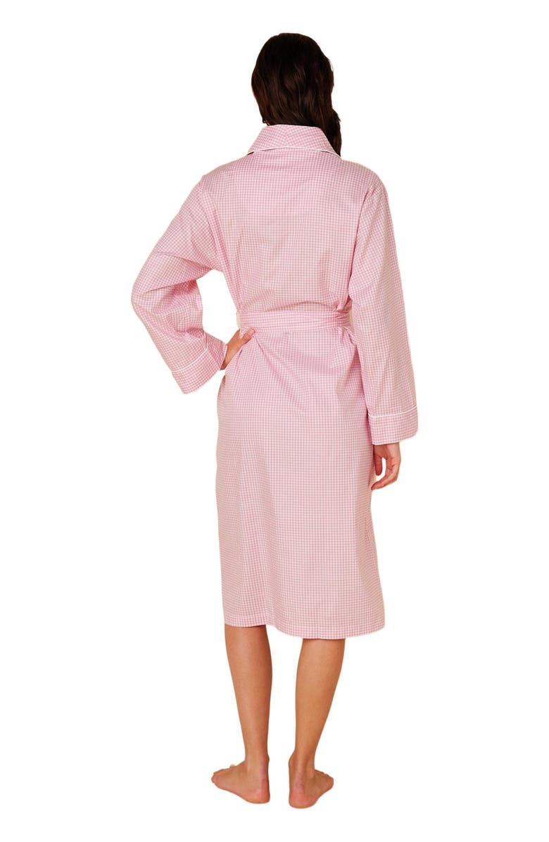 The Cat's Pajamas Luxe Pima Shawl Collar Robe, Alternate, color, Classic Gingham Pink
