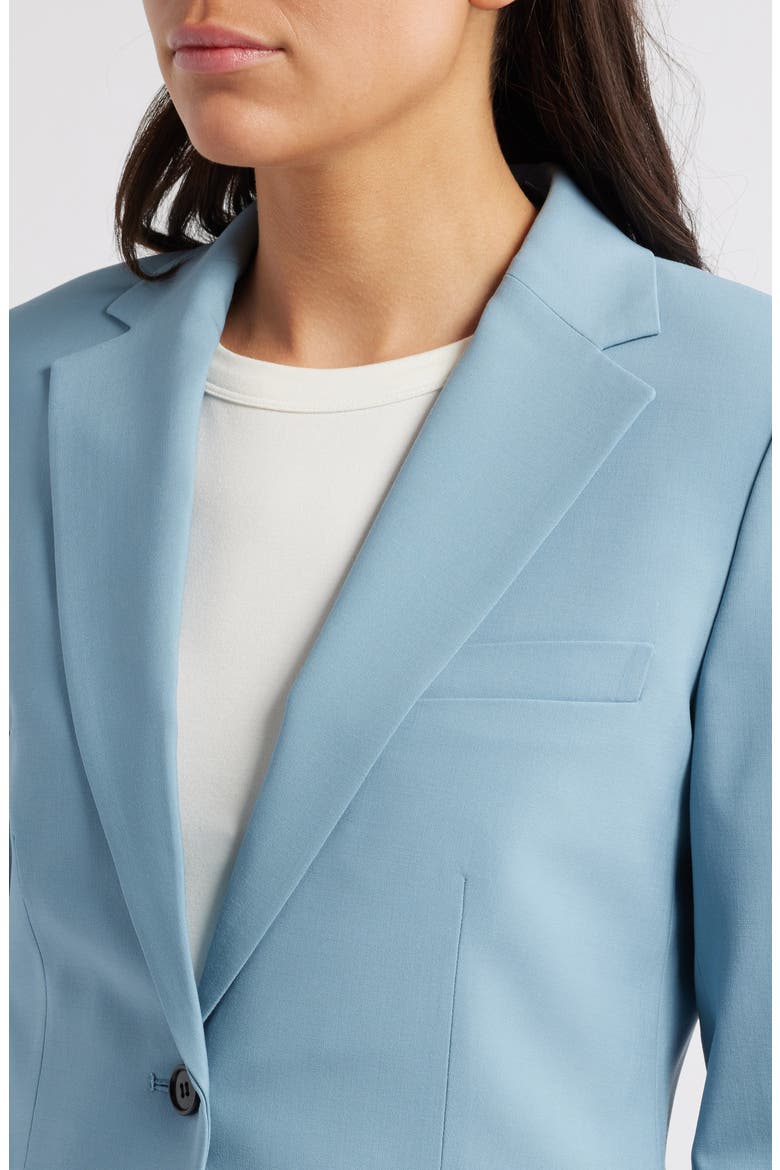 Slim Fit Stretch Wool One Button Blazer, Alternate, color, STONE BLUE