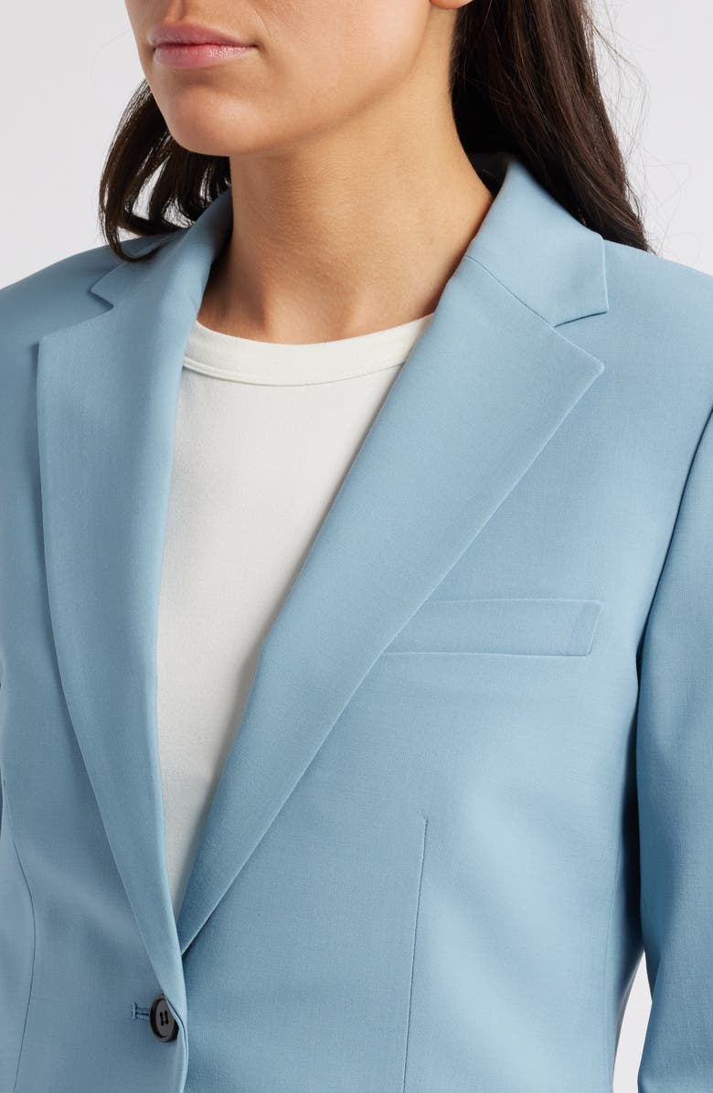 Theory Slim Fit Stretch Wool One Button Blazer, Alternate, color, Stone Blue