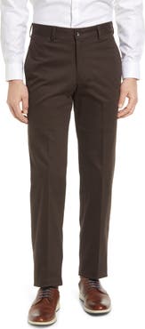 Berle Charleston Khakis Flat Front Stretch Sateen Pants