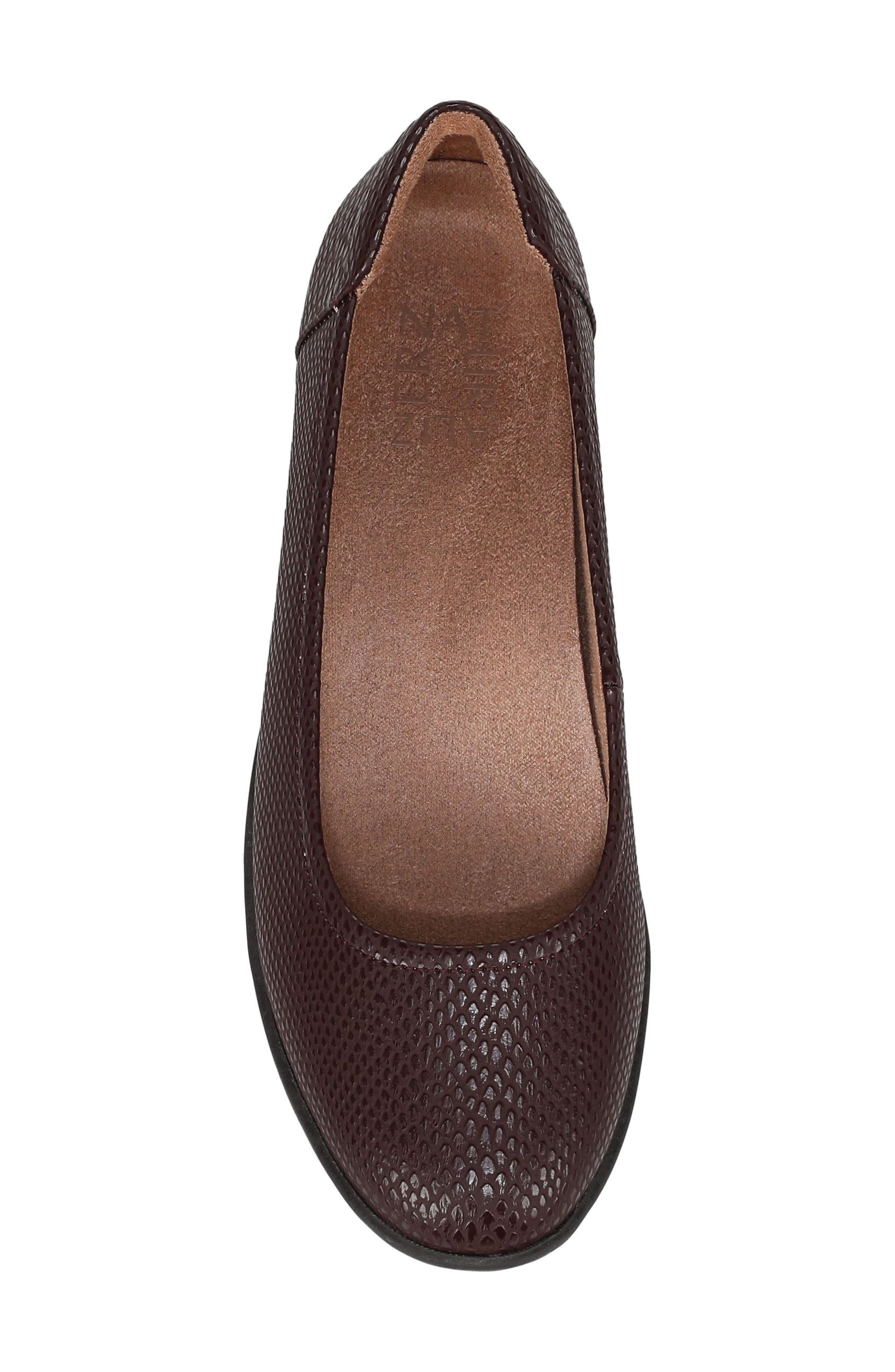 Flexy Flat, Alternate, color, MERLOT RED SNAKE FAUX LEATHER