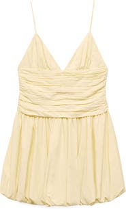 MANGO Ruched Bubble Hem Minidress