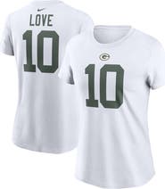 Nike Women's Nike Jordan Love White Green Bay Packers Player Name & Number T-Shirt