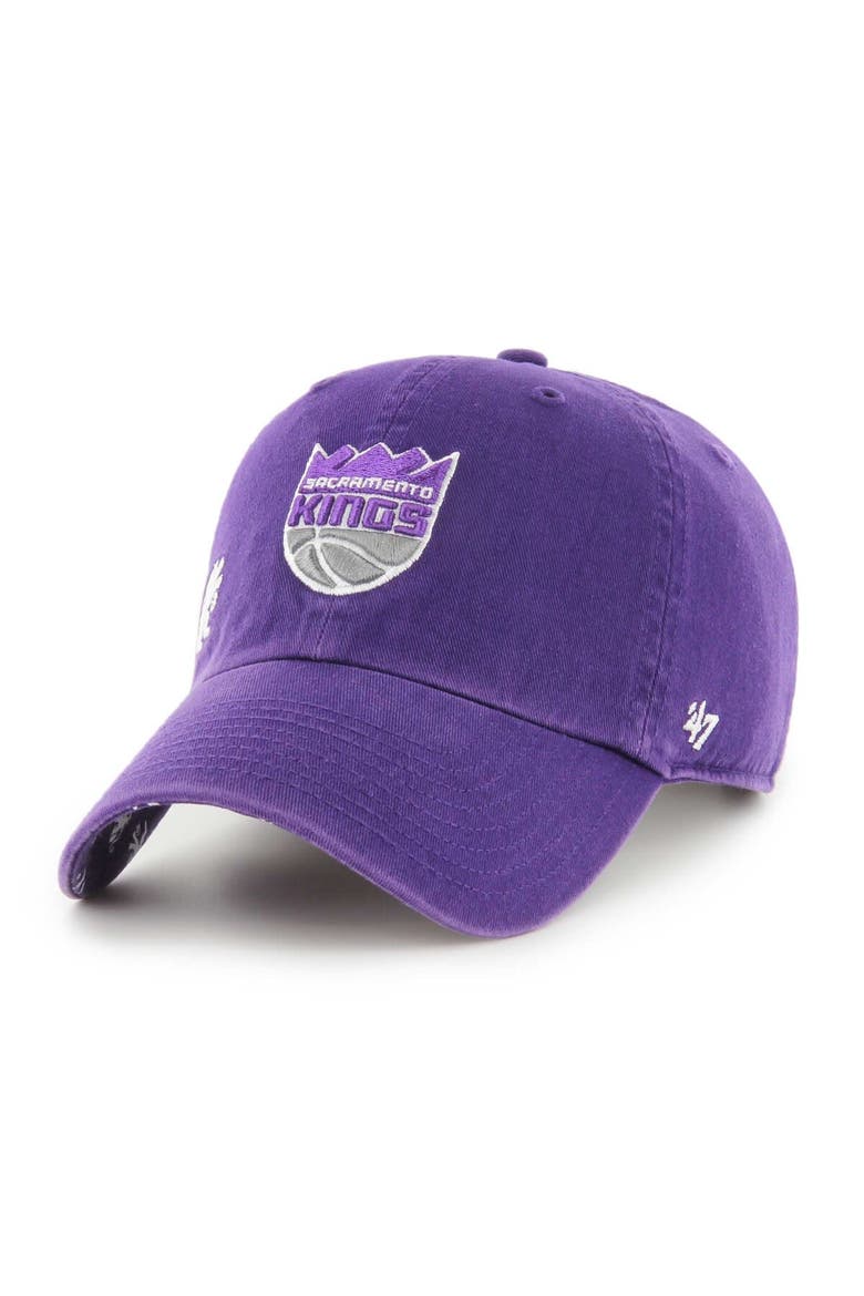 Women's '47  Purple Sacramento Kings Confetti Undervisor Clean Up Adjustable Hat, Alternate, color, Purple