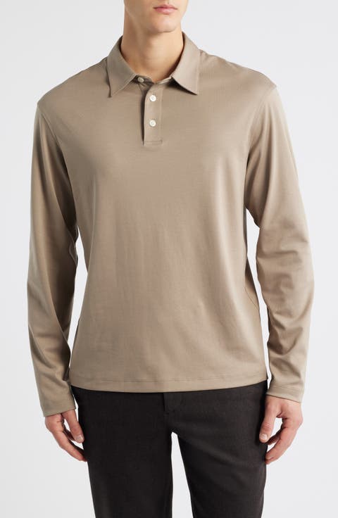 City Relaxed Long Sleeve Cotton Polo