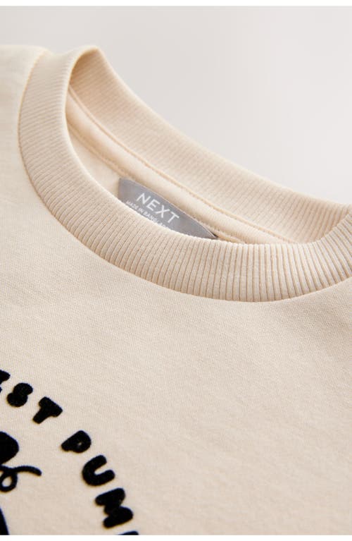 Next Kids' Halloween Pumpkin Graphic Sweatshirt In Neutral