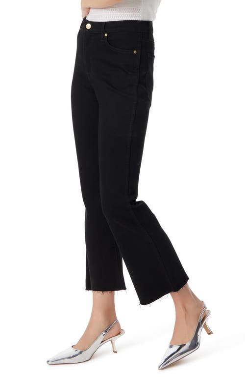Sam Edelman Linnie Raw Hem High Waist Kick Flare Jeans In True Black