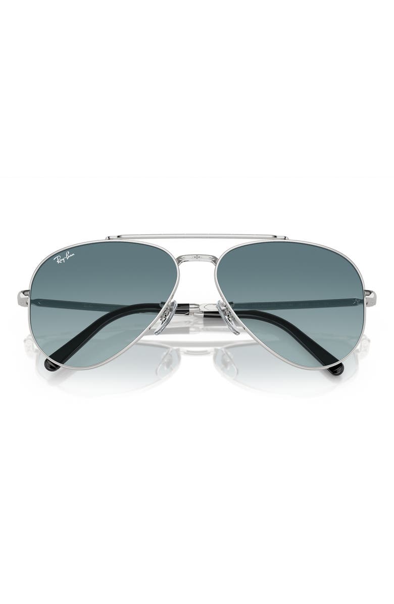 Ray-Ban New Aviator 58mm Gradient Sunglasses, Alternate, color, Silver