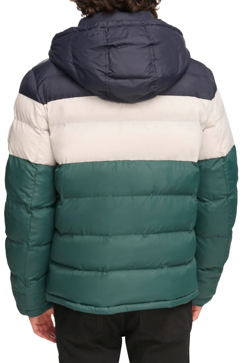 Hooded Puffer Jacket, Alternate, color, GRN COMBO