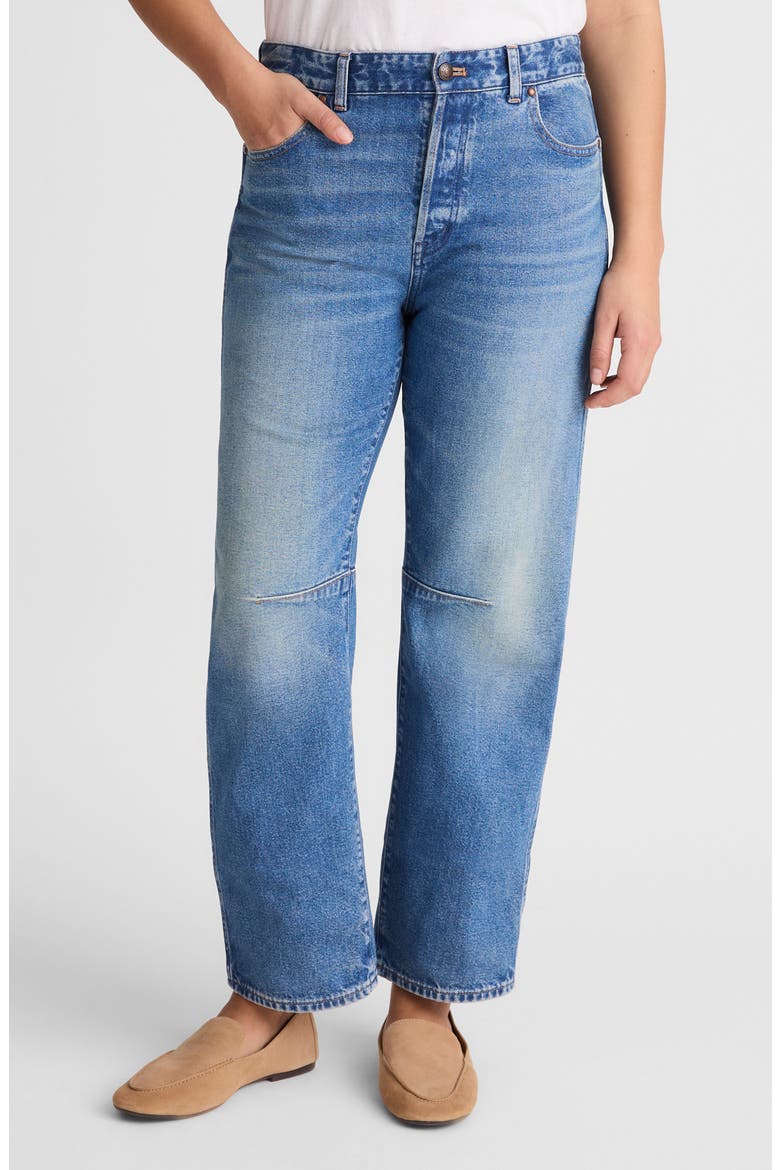 The Darted Barrel Leg Jeans, Alternate, color, RETRO BRIGHT WASH