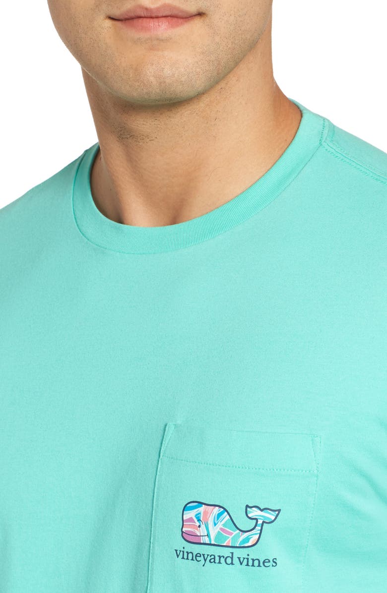 vineyard vines Floral Whale Fill Pocket T-Shirt, Alternate, color,
