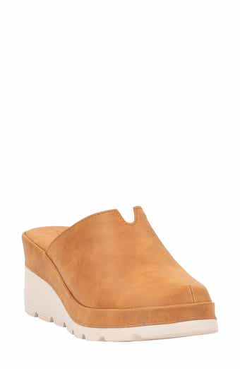 Alna Faux Leather Wedge Clog