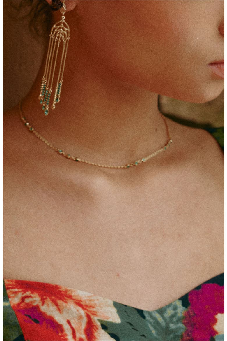 Verdant Whisper Necklace, Alternate, color, Gold & Green