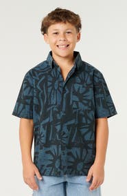 Rip Curl Kids' Liquid Trips Mason Short-Sleeve Button-Up Shirt