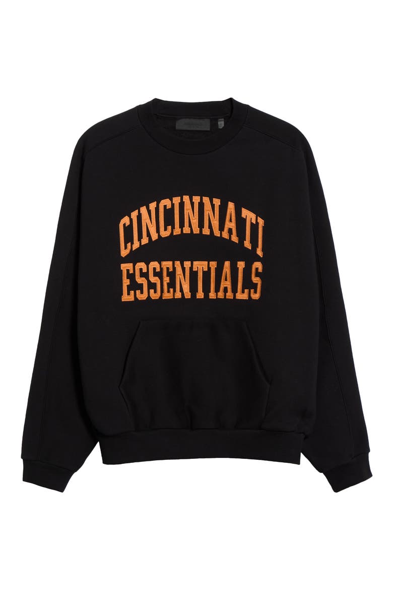 Cincinnati Bengals 90s Relaxed Crewneck Sweatshirt, Main, color, BLACK