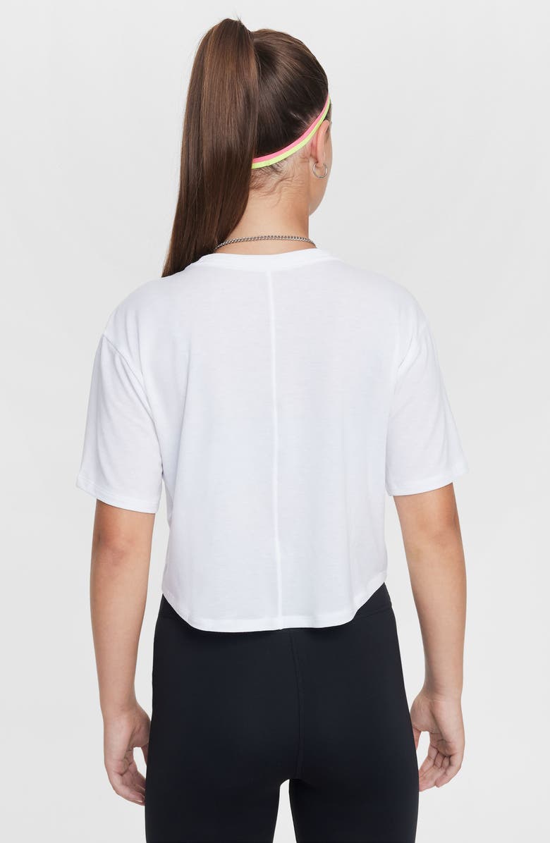 Nike Kids' Sportswear Dri-FIT One T-Shirt, Alternate, color, White/ Black