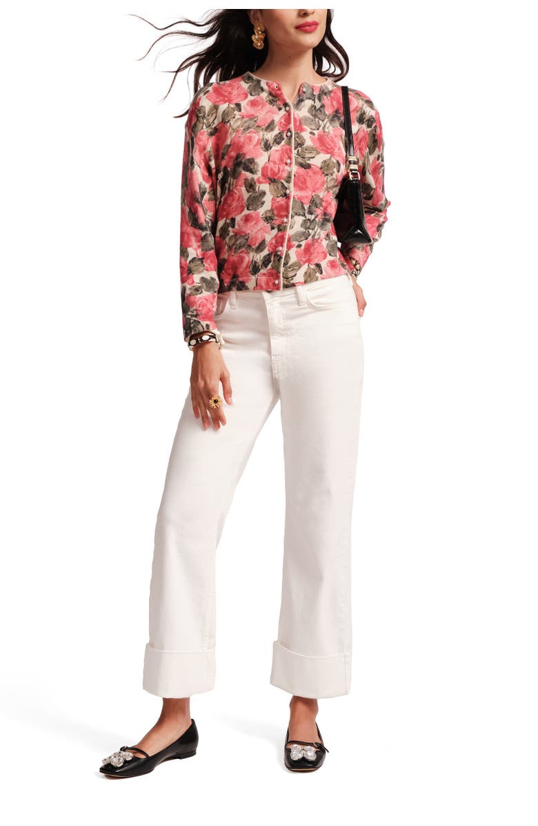 Frances Valentine Smarty Cuffed Jeans Solid Denim, Main, color, White