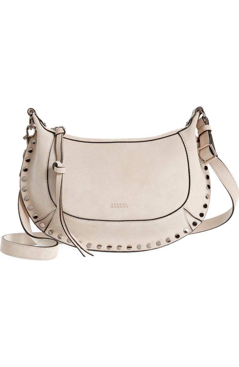 Isabel Marant Oskan Moon Suede Crossbody Bag, Main, color,