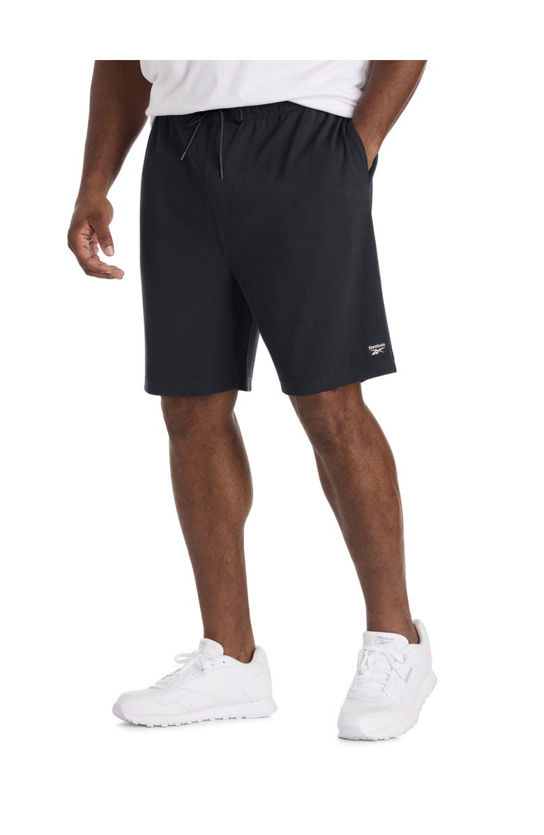 Reebok Big & Tall Performance Textured Shorts, Main, color, Black