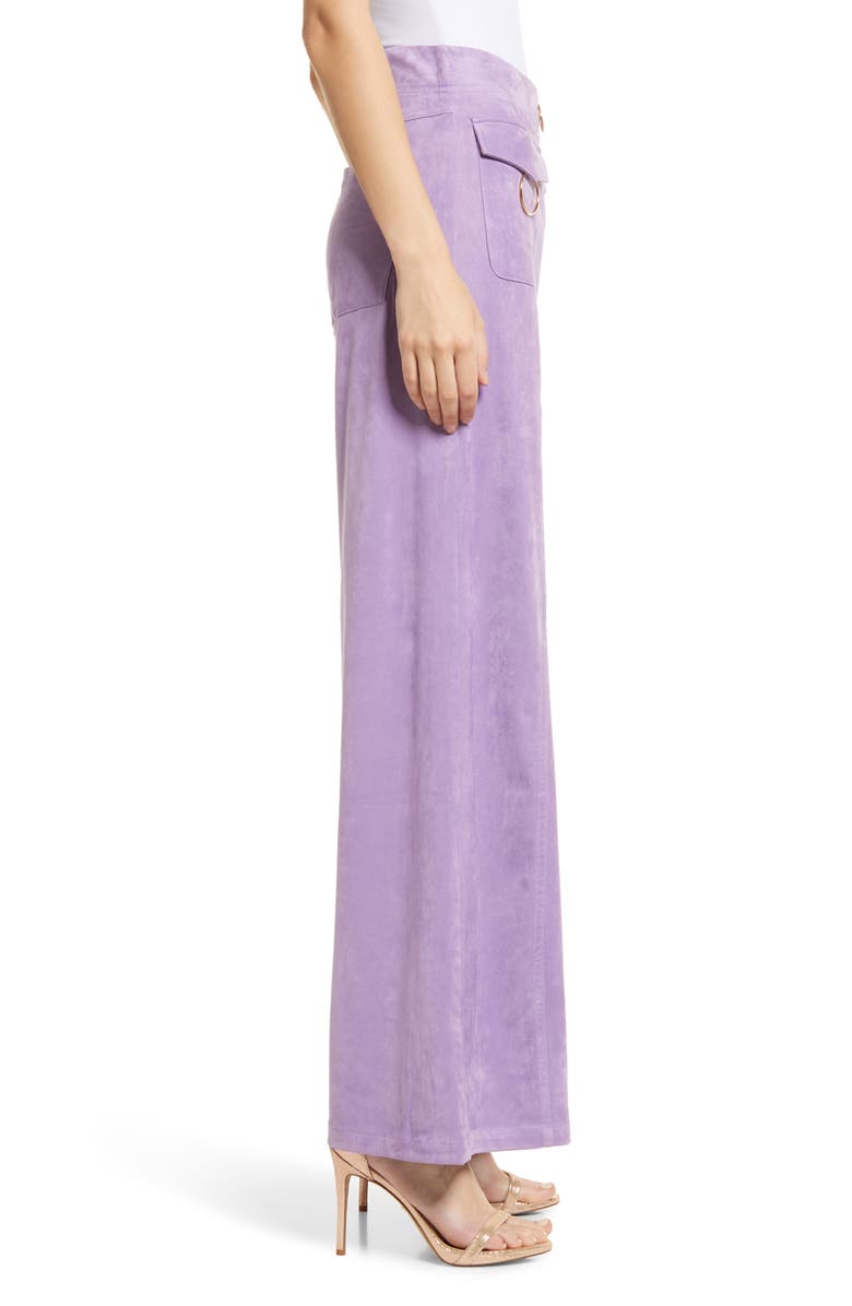 Amy Lynn High Waist Faux Suede Wide Leg Pants, Alternate, color, 