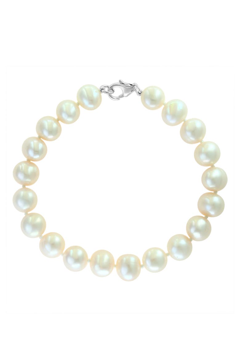 Three-Piece Freshwater Pearl Necklace, Bracelet and Earrings Set, Alternate, color, WHITE