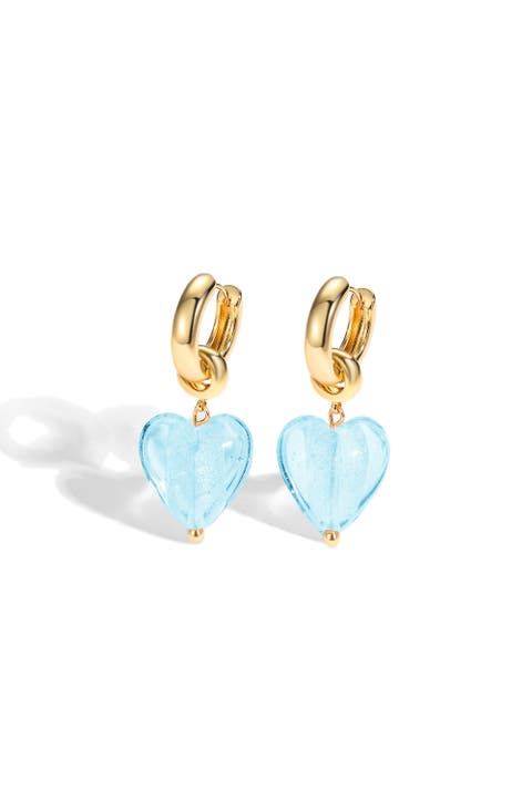 Esmée Glaze Heart Dangle Earrings