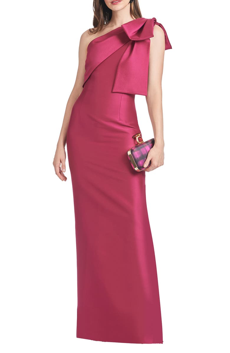 Sachin & Babi Bonnie One-Shoulder Stretch Mikado Gown, Main, color,