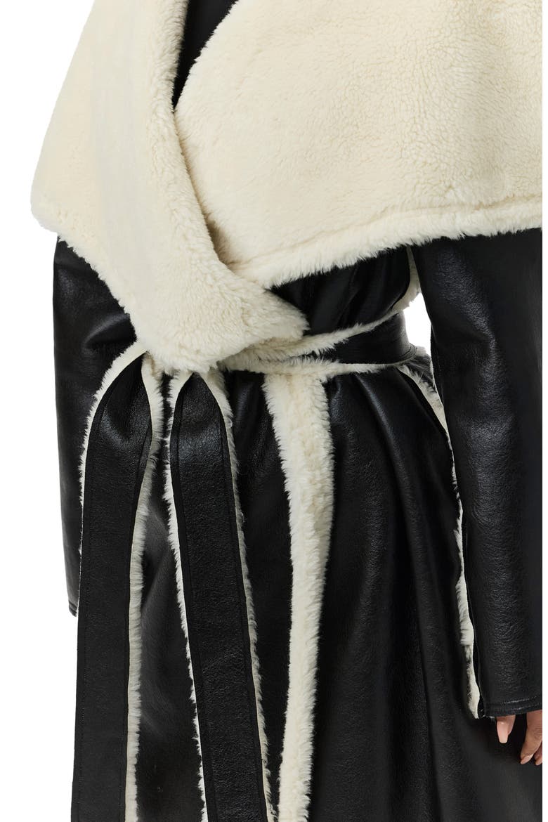 Reversible Faux Shearling Jacket, Alternate, color, BLACK