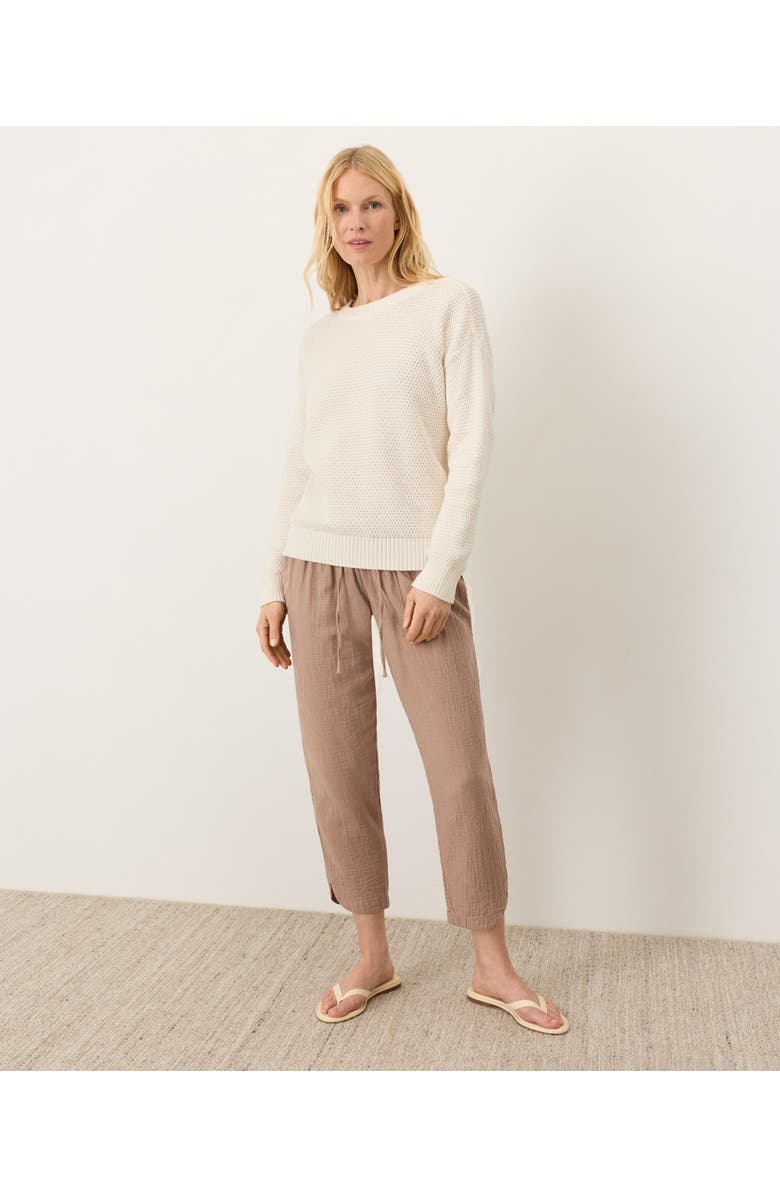 Pact Organic Cotton Shoreline Pullover Sweater, Alternate, color, Cream