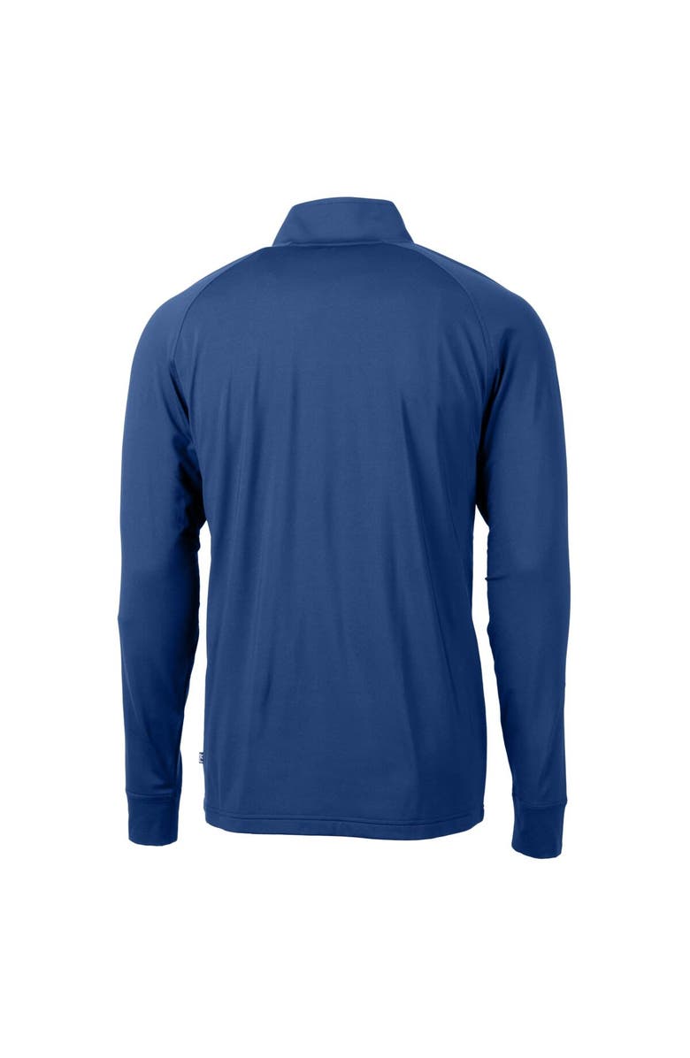 Cutter & Buck Men's Cutter & Buck  Blue Round Rock Express Adapt Eco Knit Stretch Recycled Big & Tall Quarter-Zip Pullover Top, Alternate, color, 