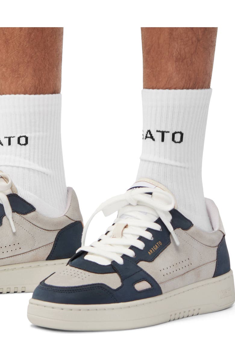 Axel Arigato Dice Lo Cracked Leather Sneaker, Alternate, color, Beige/Blue