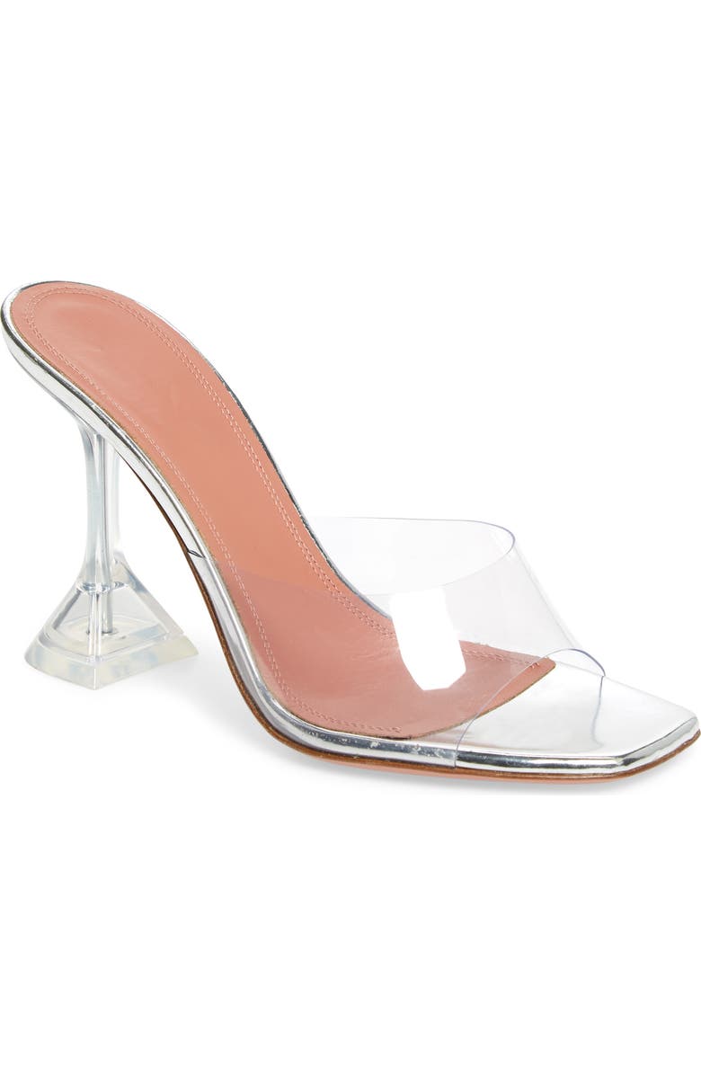 Amina Muaddi Lupita Glass Sandal, Main, color,