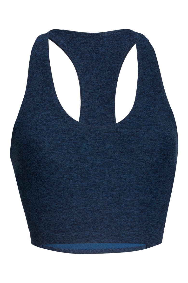 Zelsoft Longline Bra, Alternate, color, NAVY SAPPHIRE