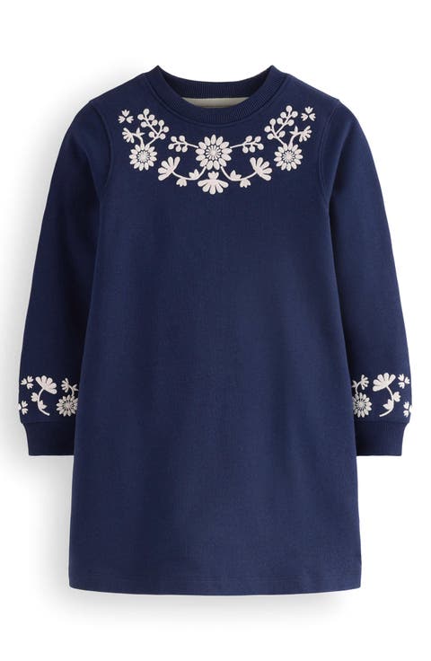 Kids' Ida Embroidered Sweatshirt Dress