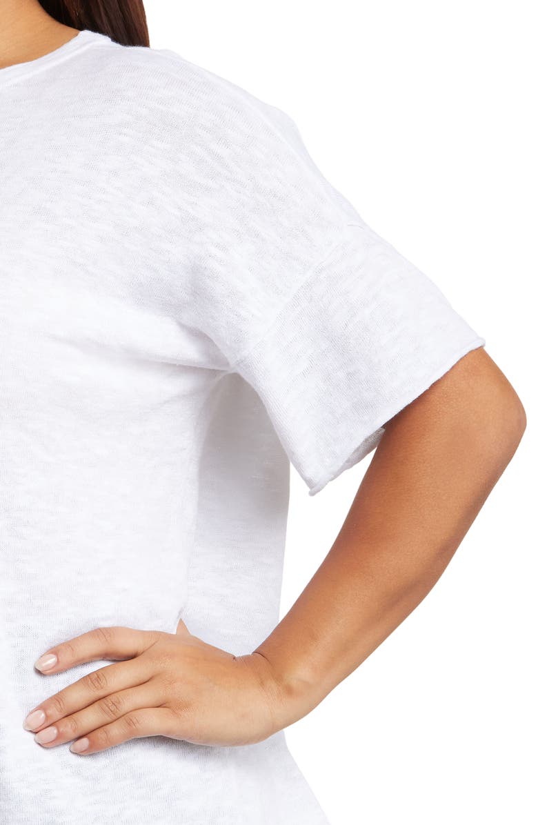 Eileen Fisher Organic Linen & Organic Cotton T-Shirt, Alternate, color, 