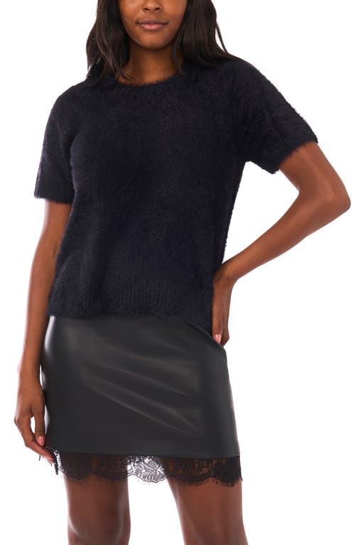 Vince Camuto Short Sleeve Sweater In Black
