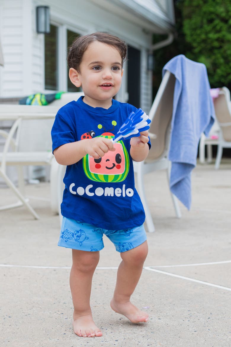 2-Piece Tee and Shorts Set, Alternate, color, Cocomelon Navy Blue