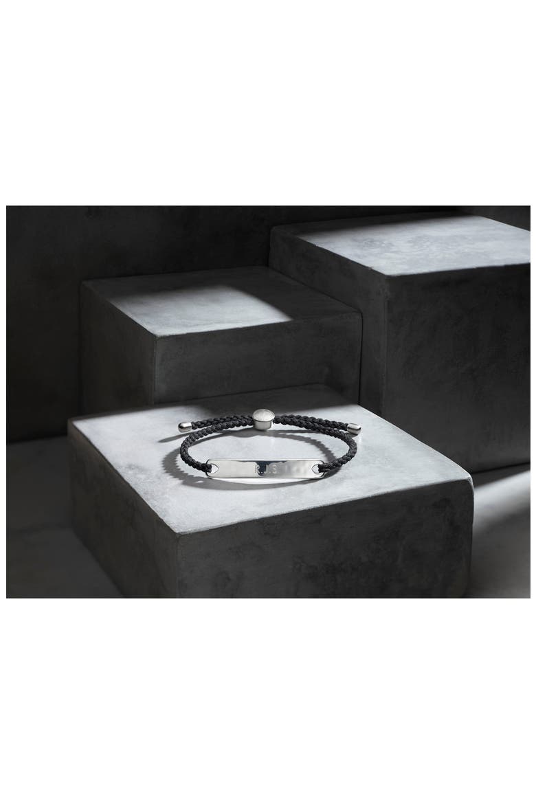 Men's Havana Engravable Friendship Bracelet, Alternate, color, SILVER/ BLACK