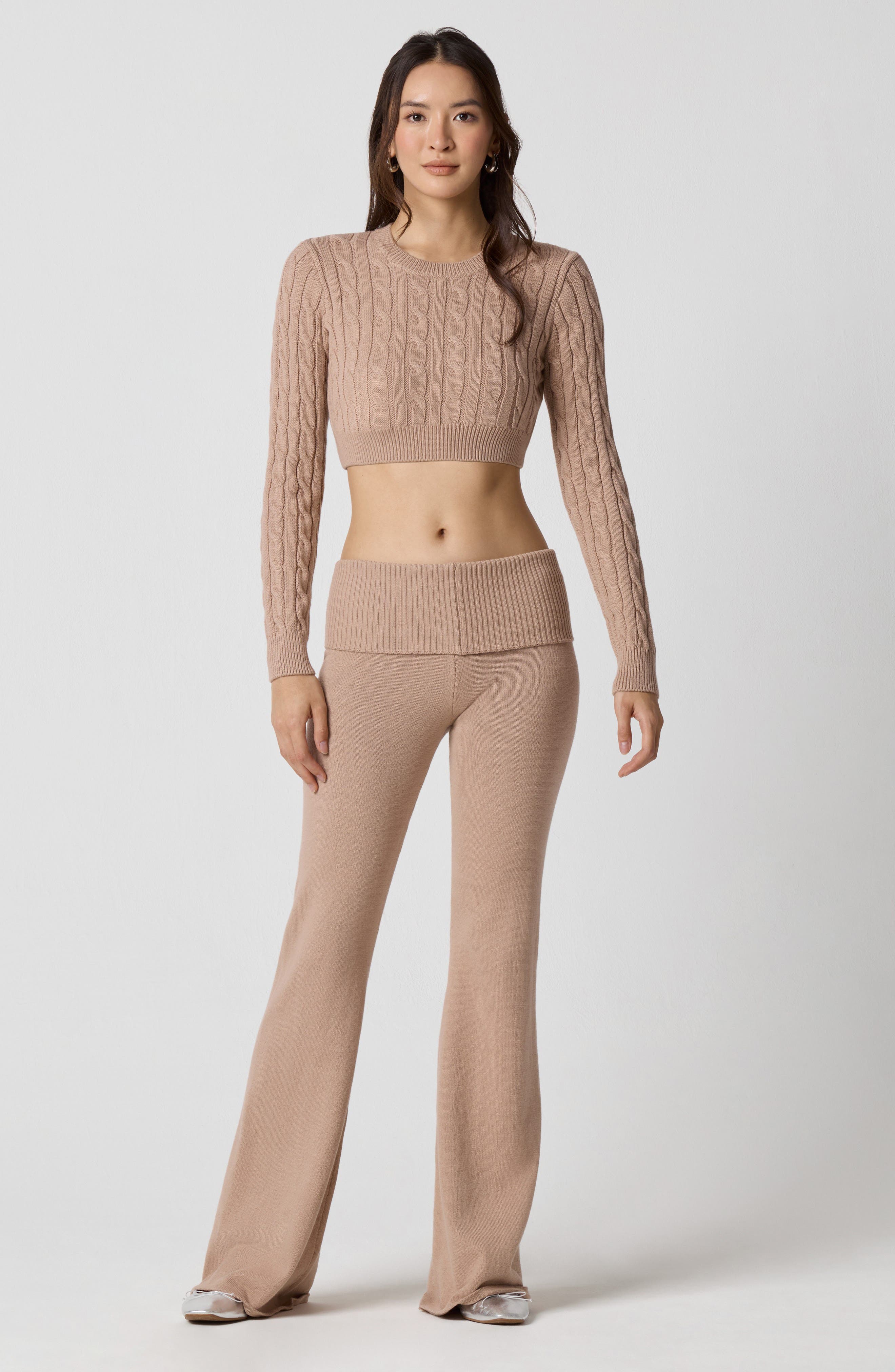 Barre Crop Cable Sweater - image 4