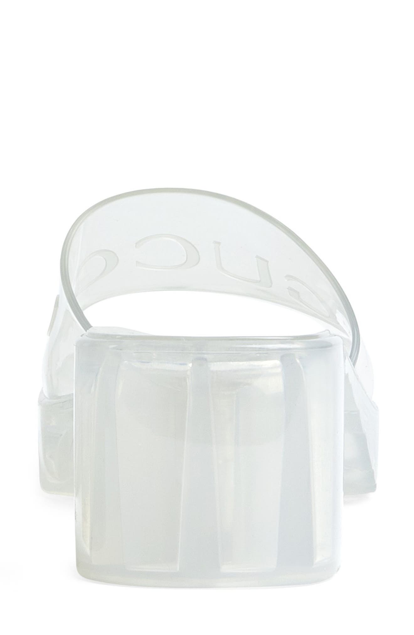Gucci Plastique Logo Platform Slide Sandal, Alternate, color, 